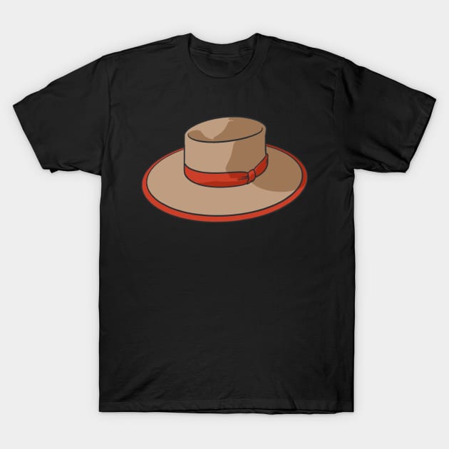 Flat Brimmed Hat T-Shirt by fromherotozero